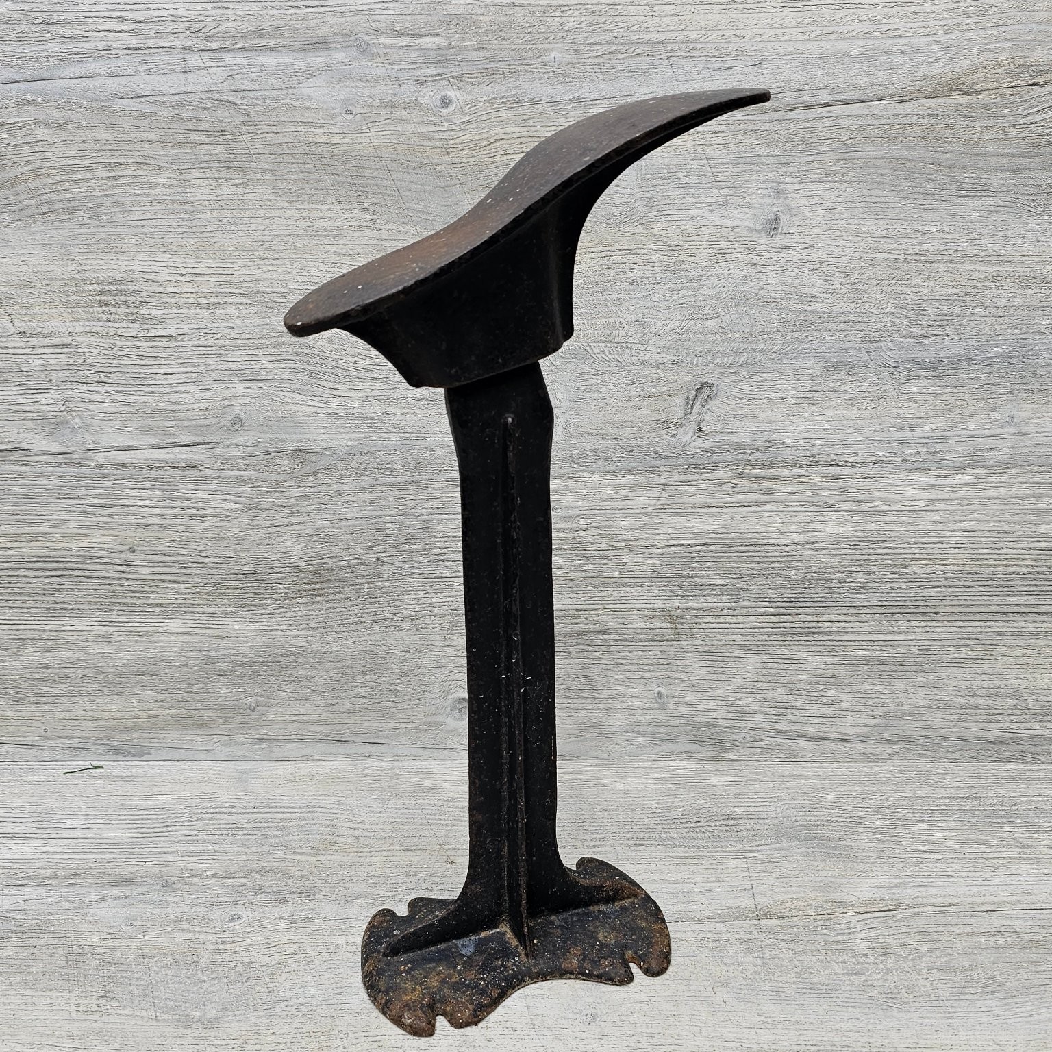 Antique Cast Iron Cobbler Shoemaker Shoe Anvil Last Stand Patented 1890 Vintage