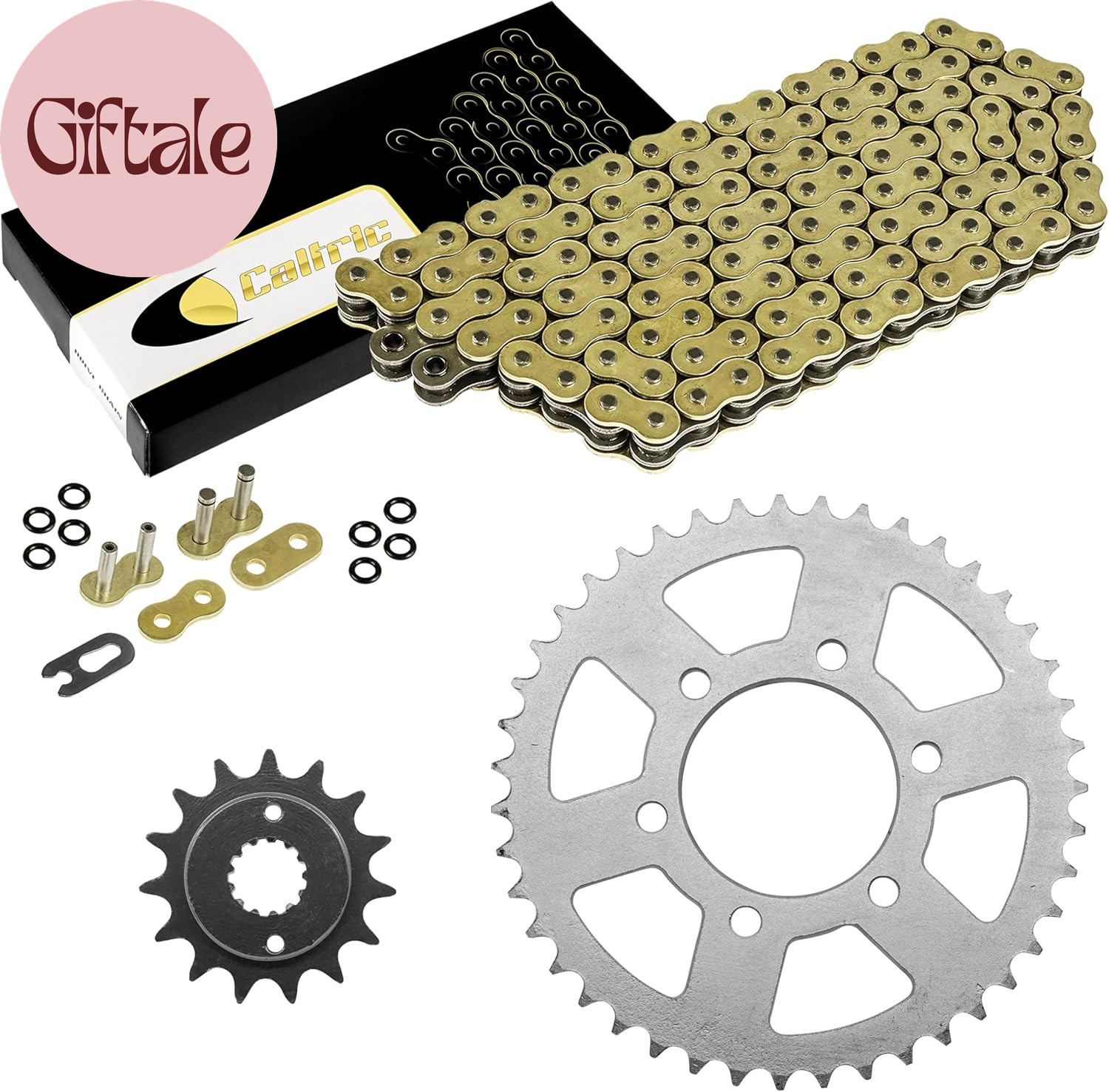 Gold O Ring Drive Chain Sprocket Kit for Kawasaki ZX6R ZX636 2005 2006