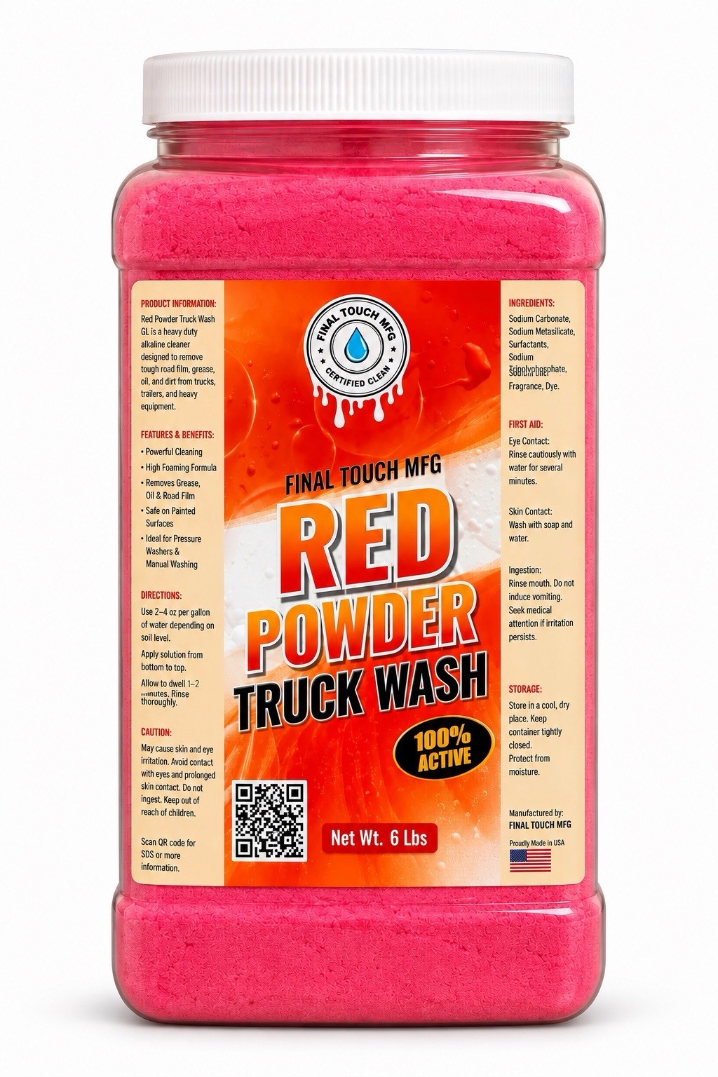 Red Powder Truck Wash Concentrated Gallon