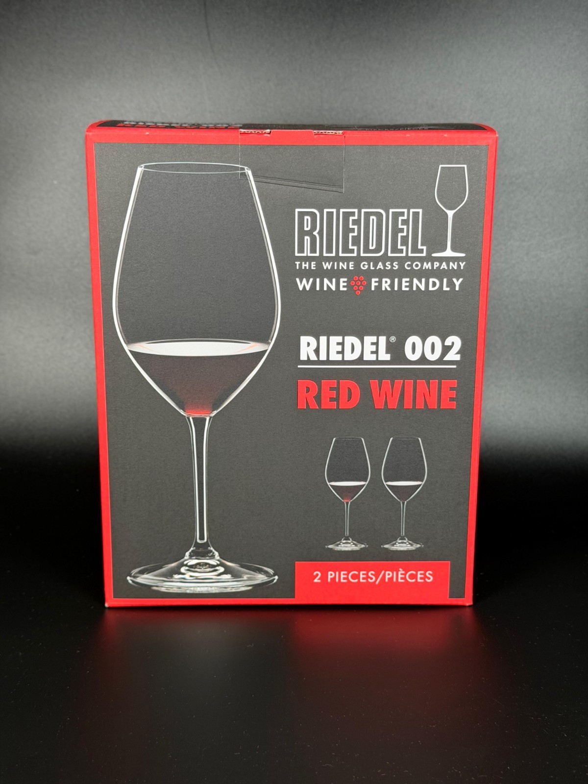 RIEDEL 6422/02-2 Wine Friendly RIEDEL 002 - 23oz Red Wine Glass, Clear, Set of 2 RIEDEL 6422/02-2 Wine Friendly RIEDEL 002 - 23oz Red Wine Glass, Clear, Set of 2