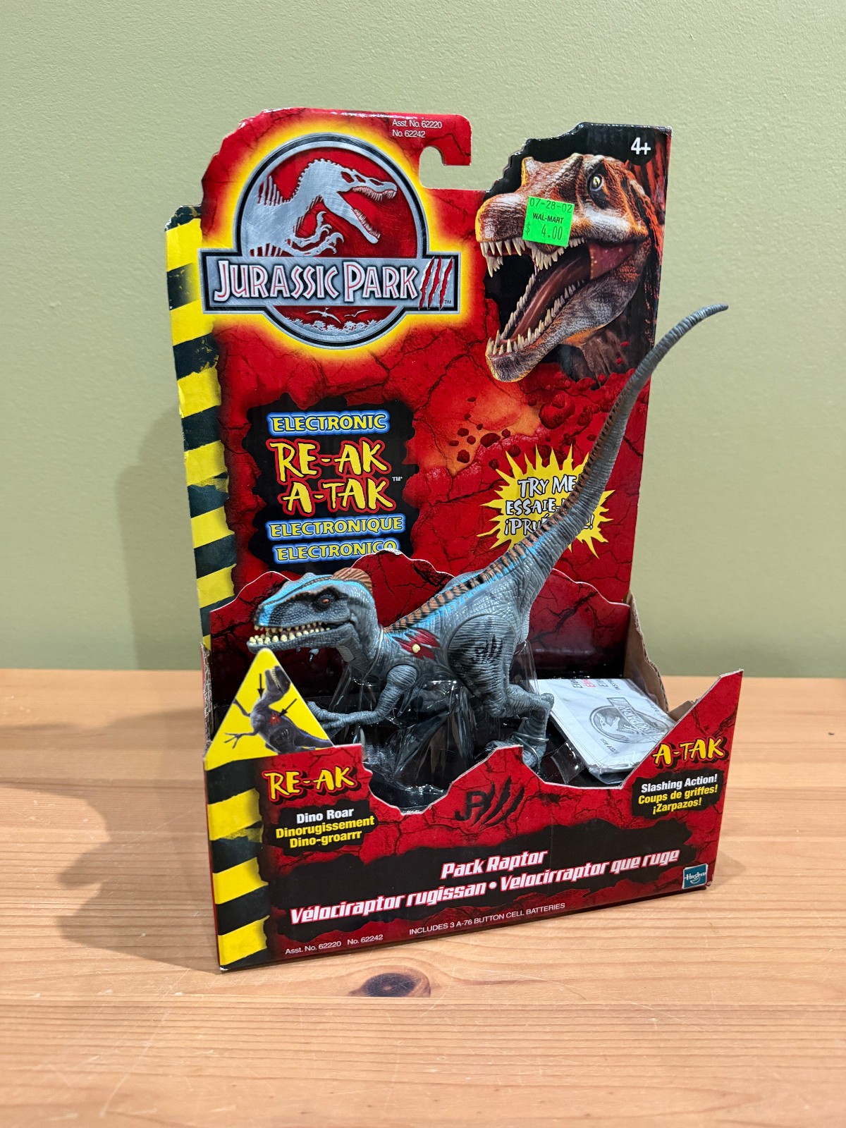 Jurassic Park 3 III Dinosaur Pack Raptor MIP Jurassic Park 3 III Dinosaur Pack Raptor MIP