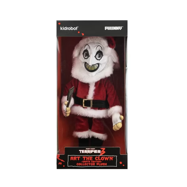 Kidrobot Phunny Santa Art the Clown Terrifier 3 Collector Plush Doll