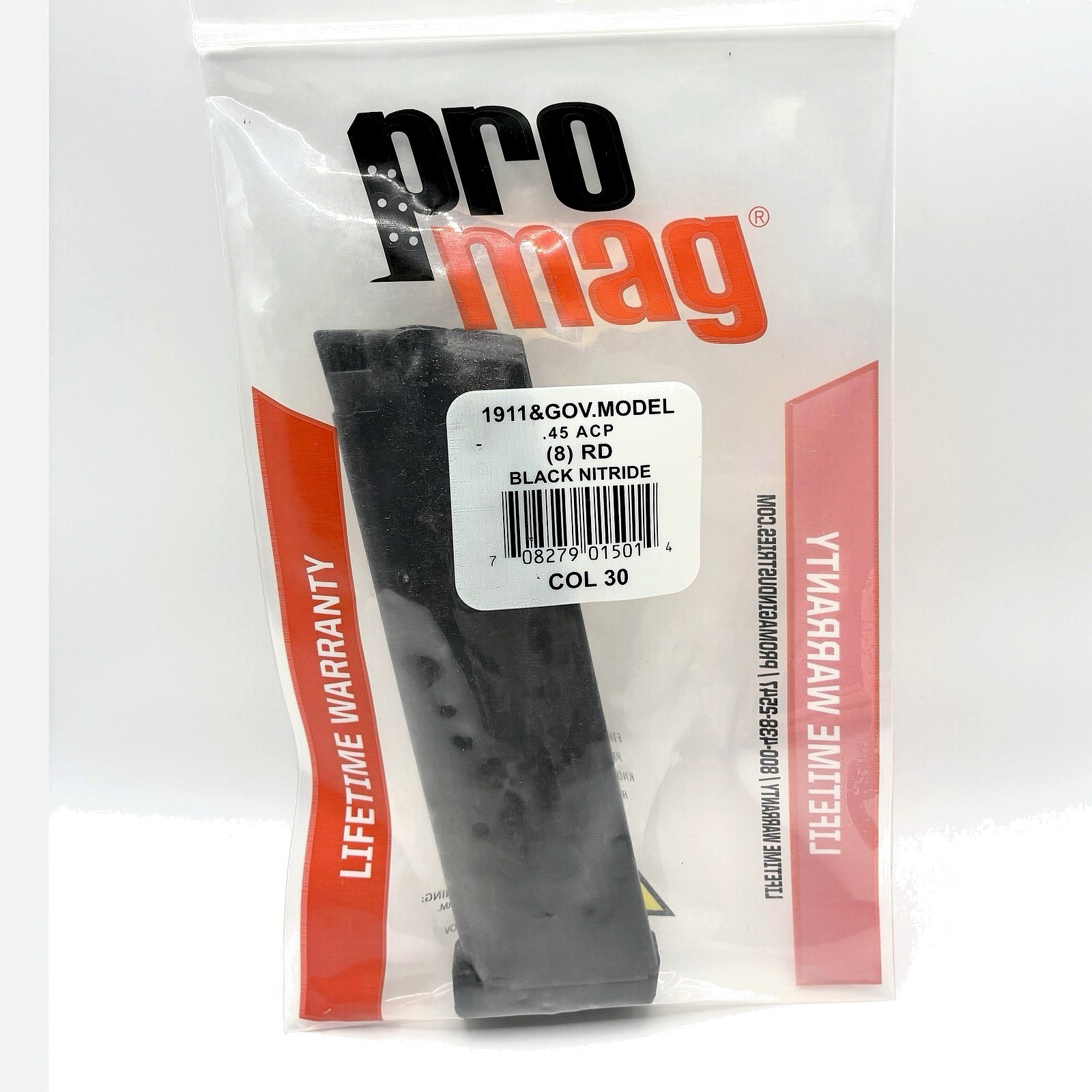 ProMag COL30 1911 Magazine Clip 45 ACP 8 Rd Black Nitride Steel Colt Government