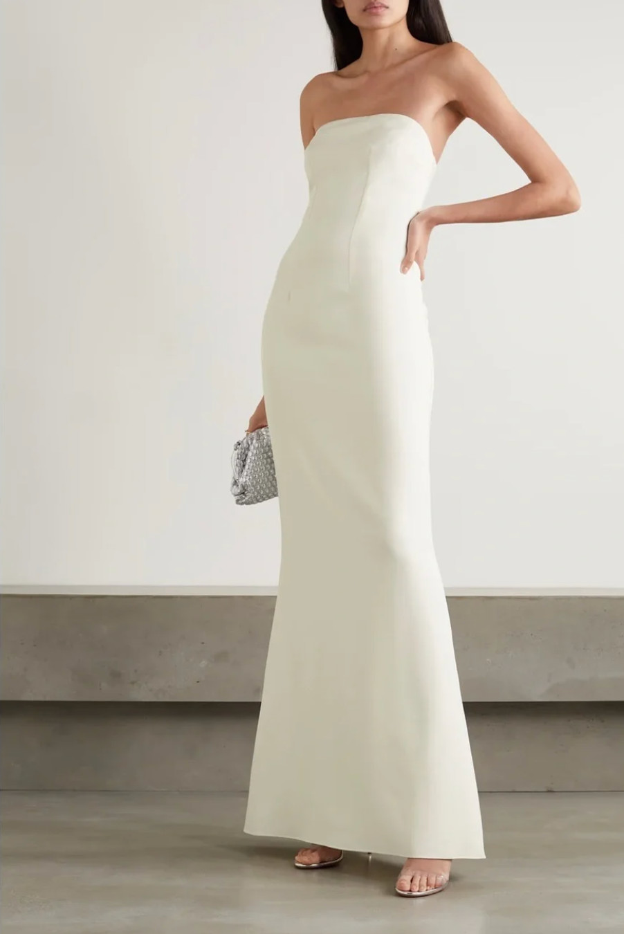 Safiyaa Bridal Strapless Crêpe Gown Safiyaa Bridal Strapless Crêpe Gown