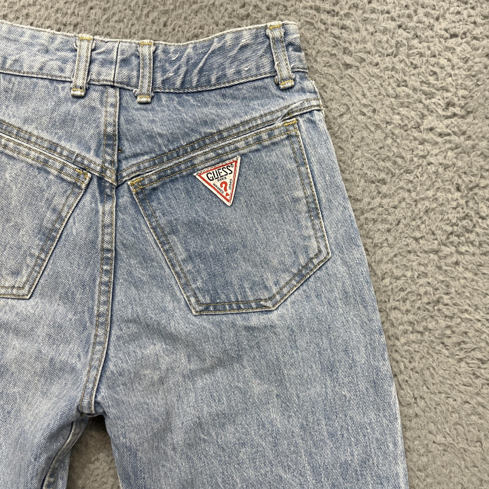 Vintage Guess Georges Marciano Jeans Womens 26 Acid Wash Tapered Zip Ankle 80s