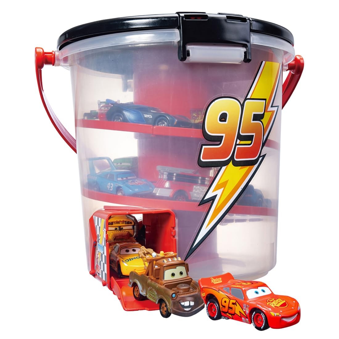 TAKARA TOMY Disney Cars Tomica Deru Deru Bucket Lightning McQueen ver. Miniature