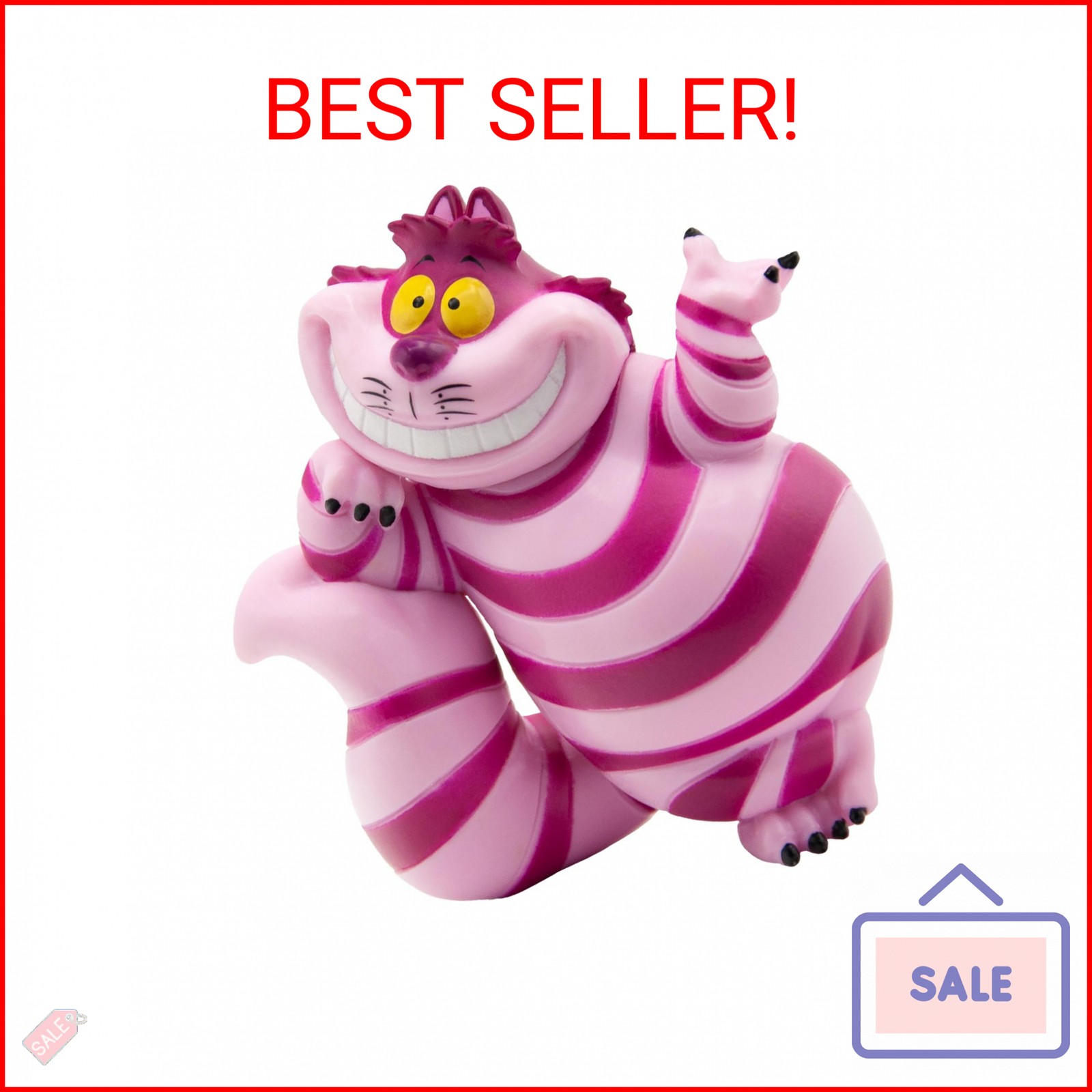 Bullyland 11401 Toy Figure, Walt Disney Alice in Wonderland, Cheshire Cat, Appro