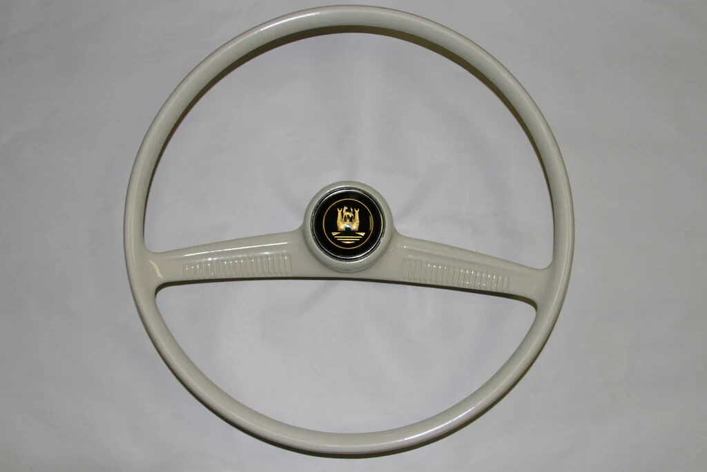 VW KARMANN GHIA STEERING WHEEL 1956-1957 PROFESSIONALLY RESTORED, LOWLIGHT COUPE