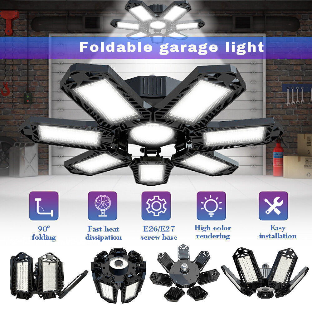 1/20PCS Super Bright LED Garage Light 900W 990000LM Deformable Ceiling Work Lamp 1/20PCS Super Bright LED Garage Light 900W 990000LM Deformable Ceiling Work Lamp