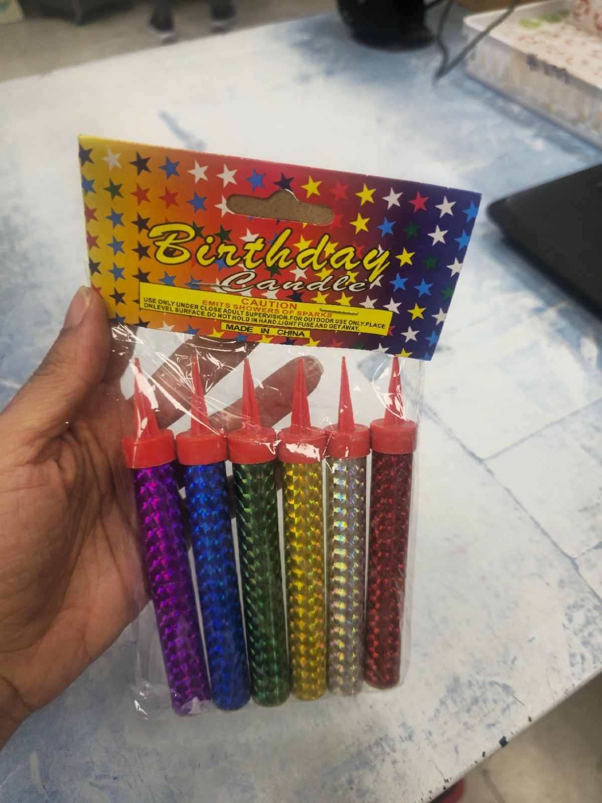 Package Of 6x 5 Inches Sparkling Birthday Candles Package Of 6x 5 Inches Sparkling Birthday Candles