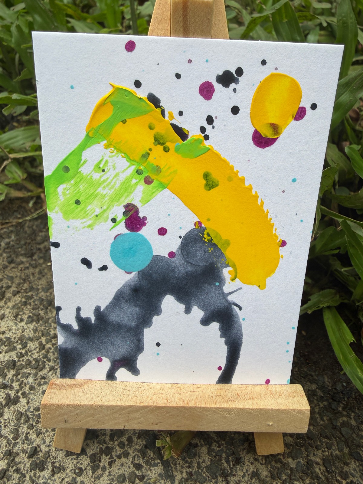 ACEO/ATC Original Acrylic Mini Abstract Painting \