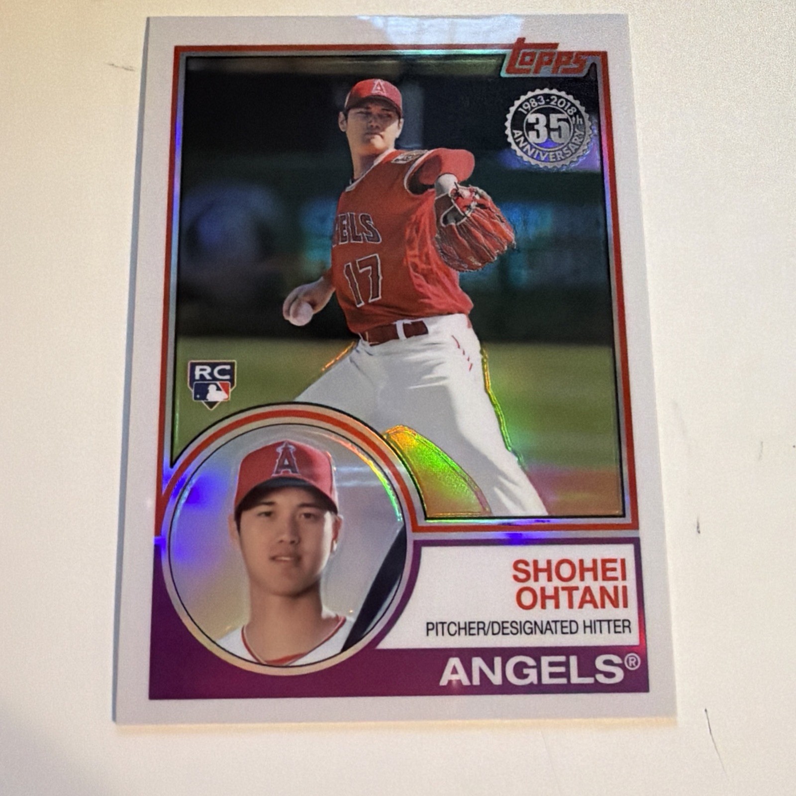 2018 Topps - Silver Pack 1983 Topps Design Chrome Series 2 Shohei Ohtani #51...