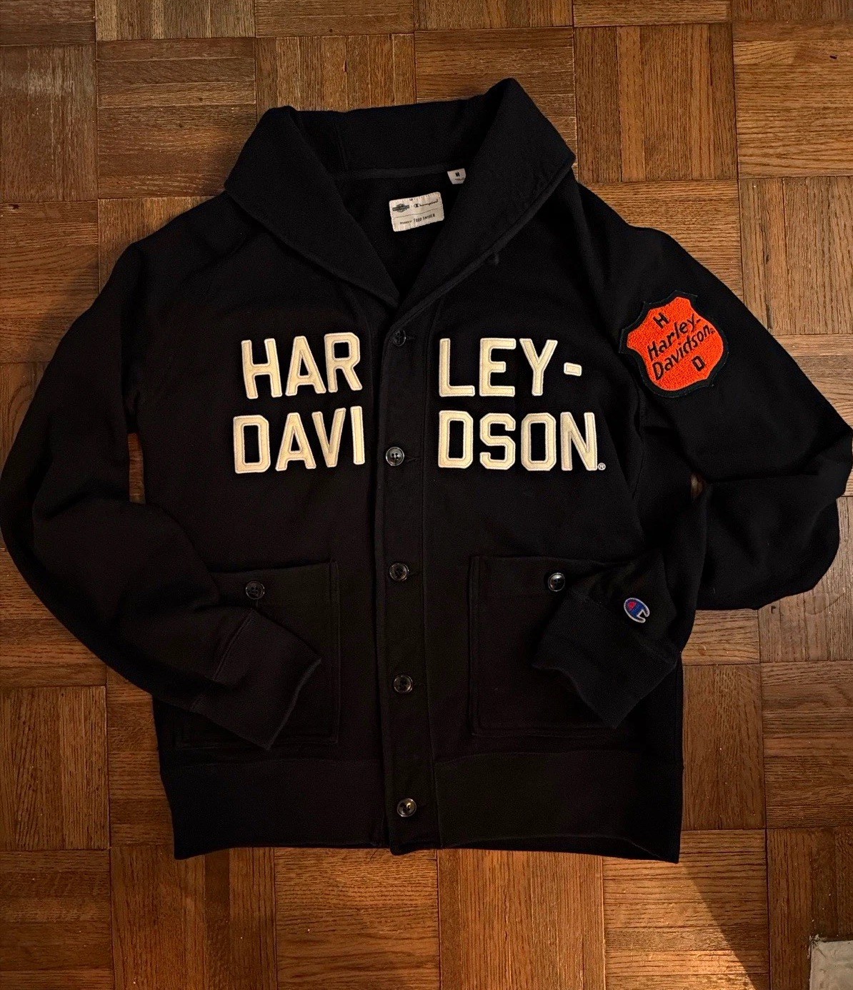 Harley-Davidson X Todd Snyder Black Cardigan 100% Cotton Harley-Davidson X Todd Snyder Black Cardigan 100% Cotton