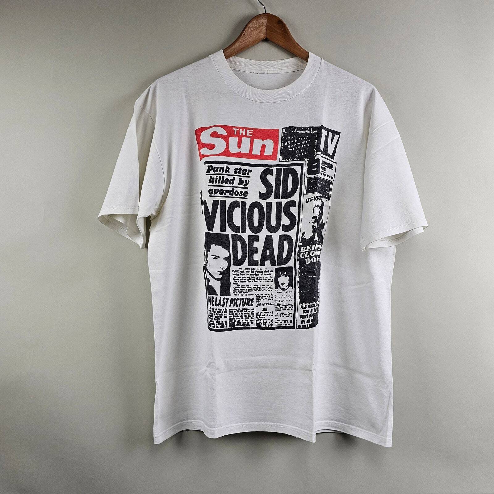 HOT 90s The Sex Pistols Sid Vicious Dead Vintage Punk Skinhead T shirt
