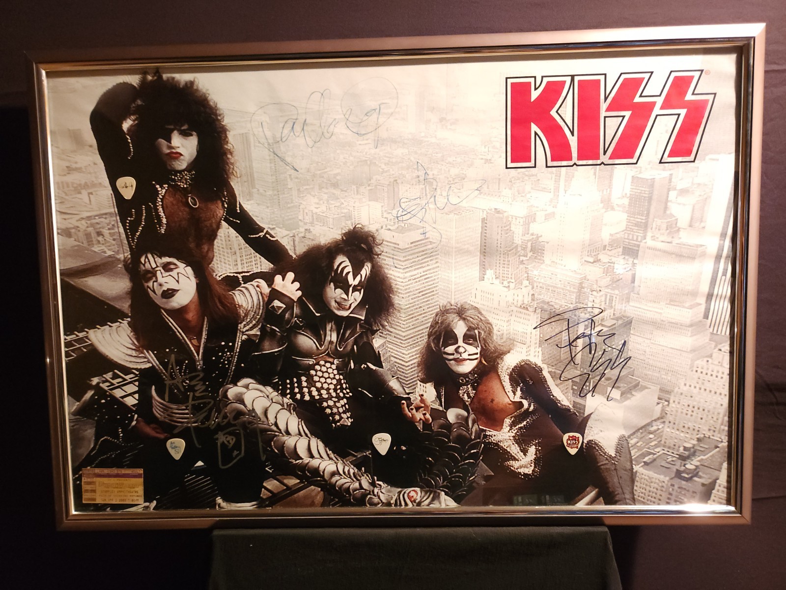 KISS new york poster signed by all members