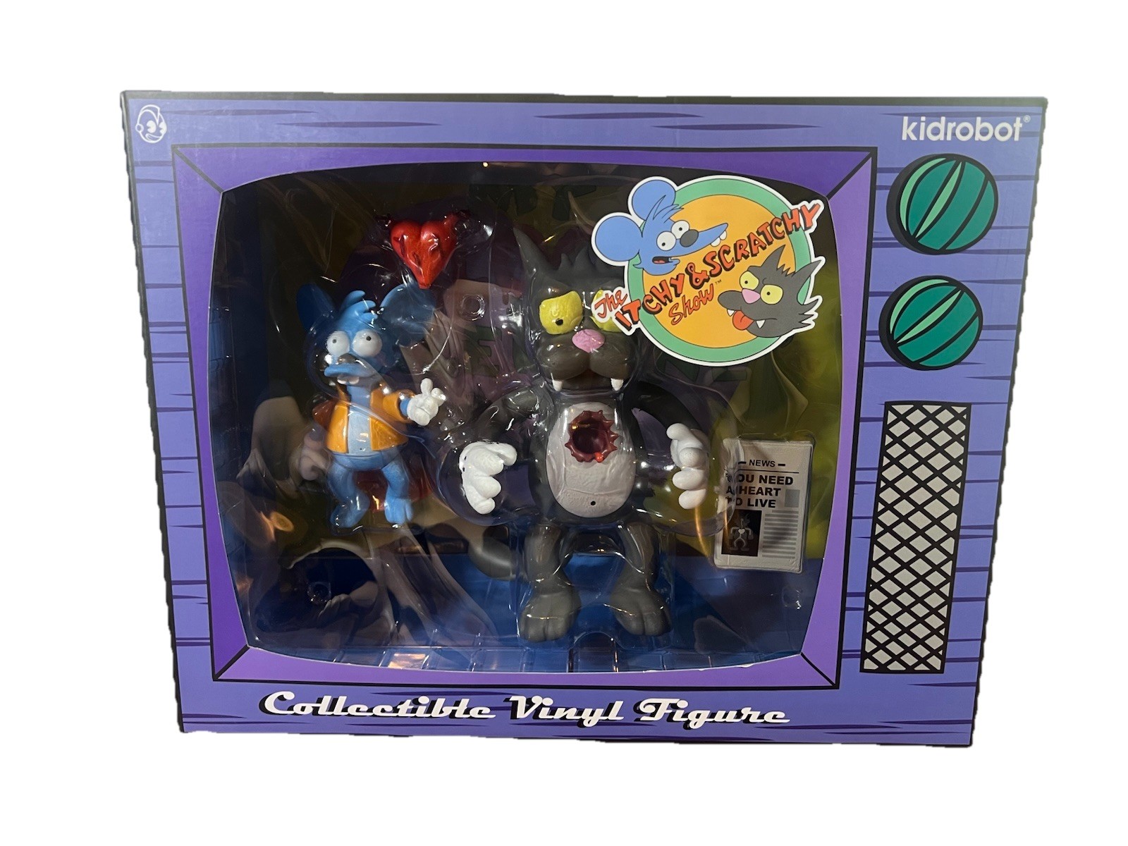 The Simpsons Itchy & Scratchy Collectable Vinyl Action Figures Kidrobot New NIB The Simpsons Itchy & Scratchy Collectable Vinyl Action Figures Kidrobot New NIB