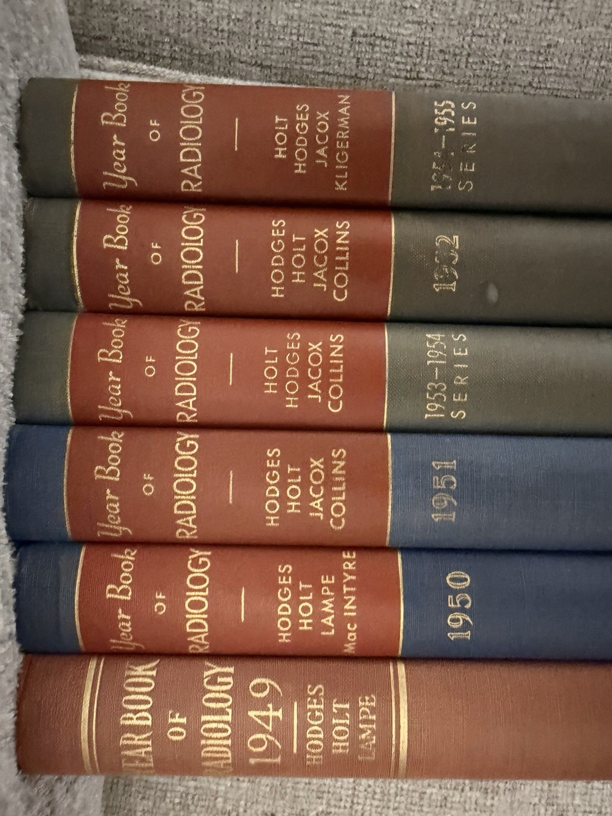 yearbook of radiology - 6 volumes from 1949 through 1955