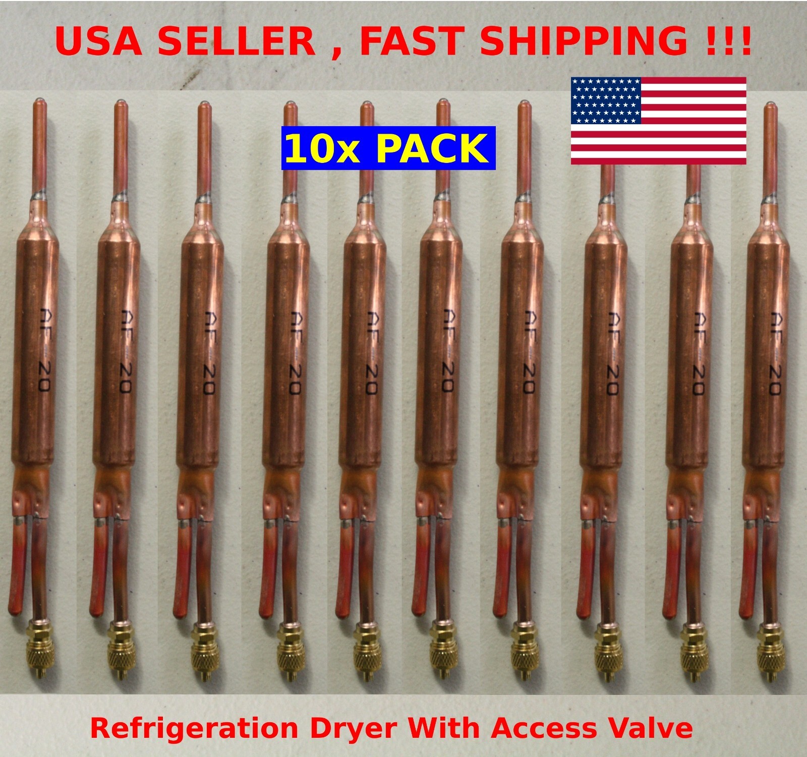10x Freezer Fridge A/C Refrigeration Copper Filter Dryer 20G 1/4\