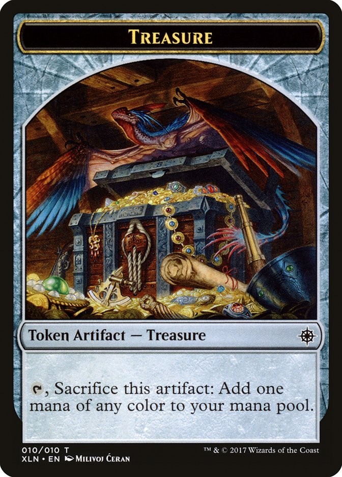 MTG TREASURE TOKEN ARTIFACT TOKEN - MAGIC THE GATHERING - IXALAN XLN CLEARANCE