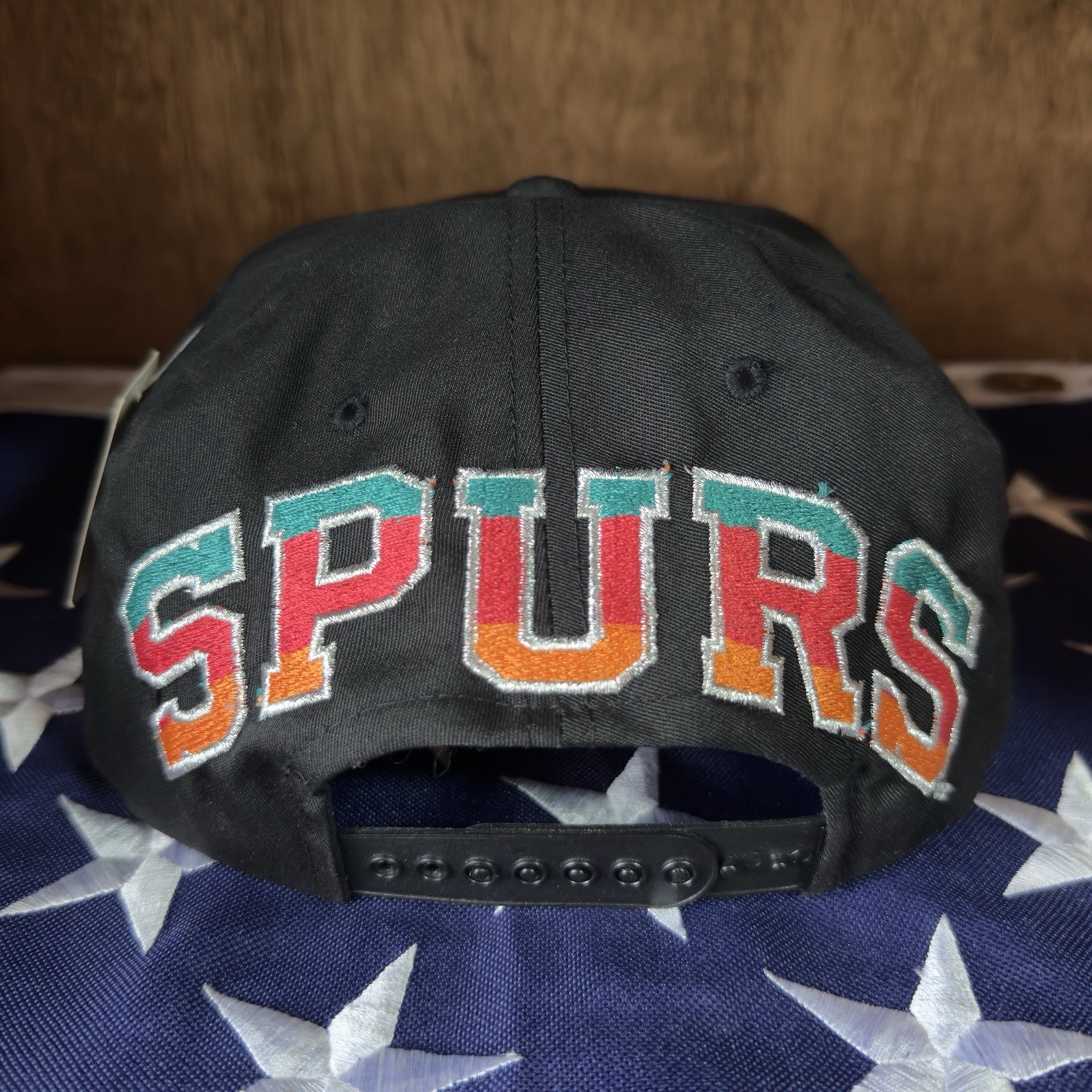 Vintage San Antonio Spurs Drew Pearson “Blockhead” SnapBack Hat Cap NBA