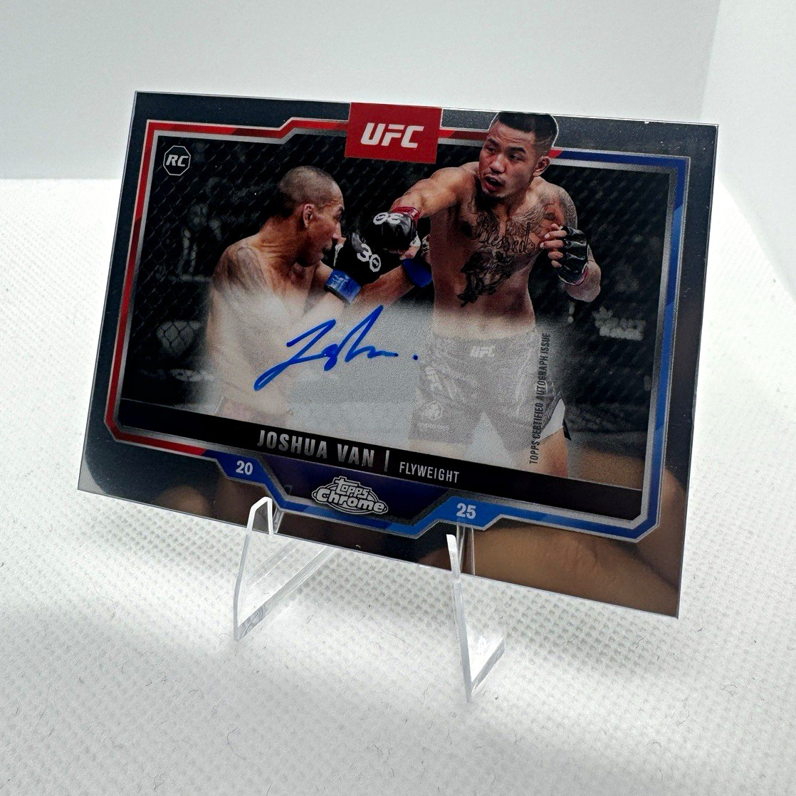 Topps 2025 Chrome UFC Joshua Van Chrome Rookie Autographs Auto RC #CRA-JV Topps 2025 Chrome UFC Joshua Van Chrome Rookie Autographs Auto RC #CRA-JV
