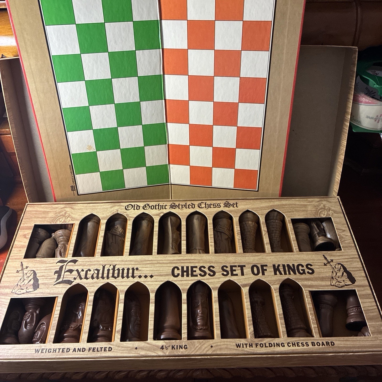 Vintage Excalibur Chess Set
