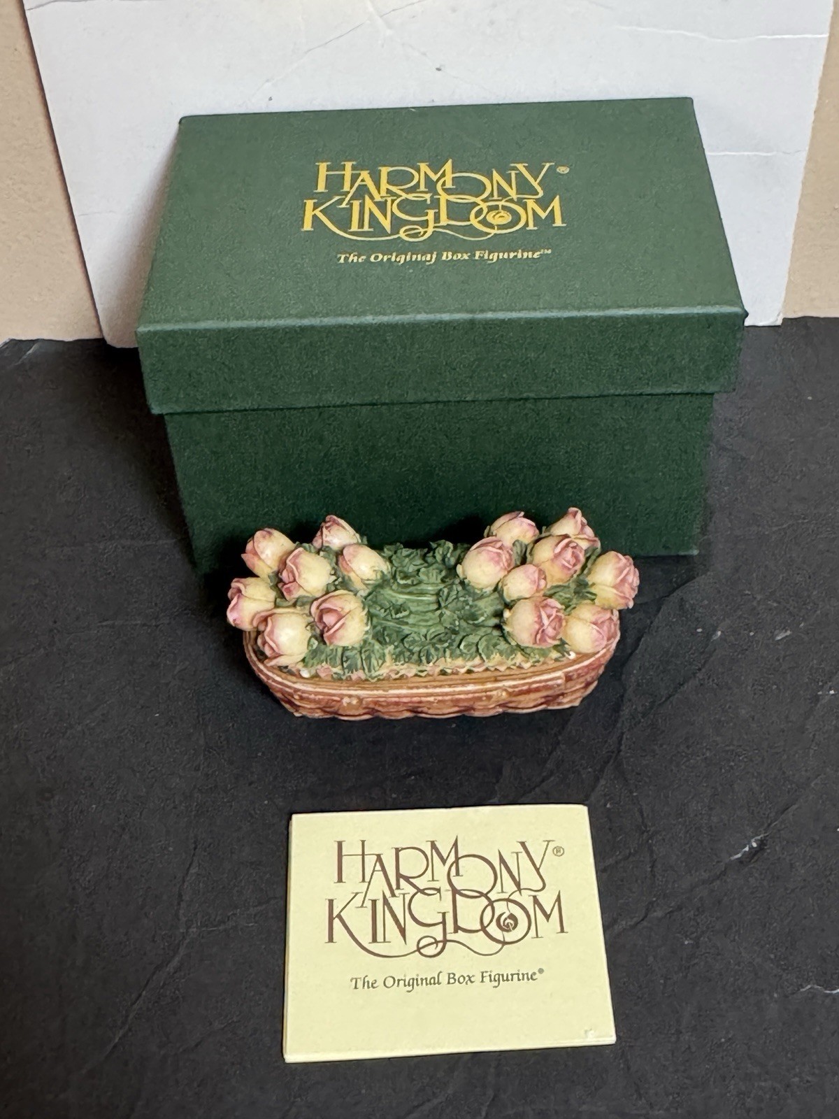 Longaberger Harmony Kingdom Rose Basket Treasure Jest Limited Ed of 1200 READ