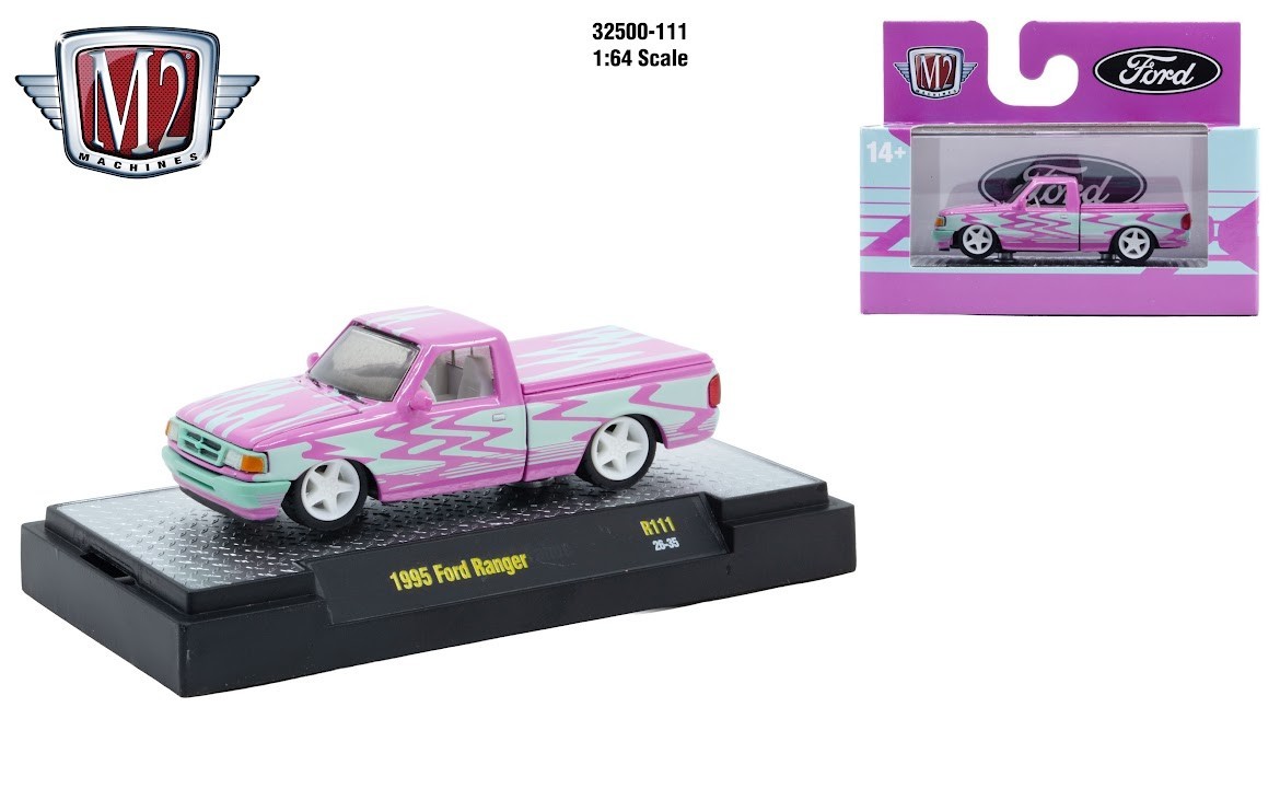 M2 Auto-Trucks - 1995 Ford Ranger Pickup - 1:64 Scale Diecast R111 M2 Auto-Trucks - 1995 Ford Ranger Pickup - 1:64 Scale Diecast R111