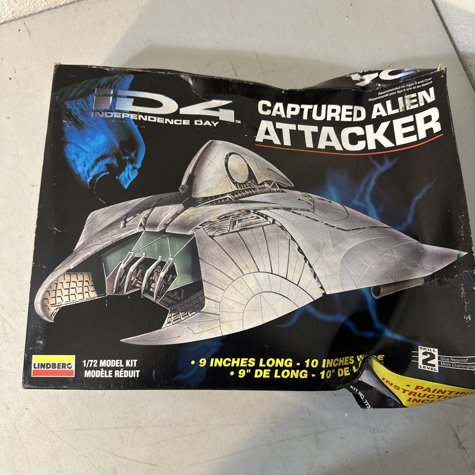 Lindberg #77311 1:72 ID4 Independence Day Captured Alien Attacker Model 1996 Lindberg #77311 1:72 ID4 Independence Day Captured Alien Attacker Model 1996