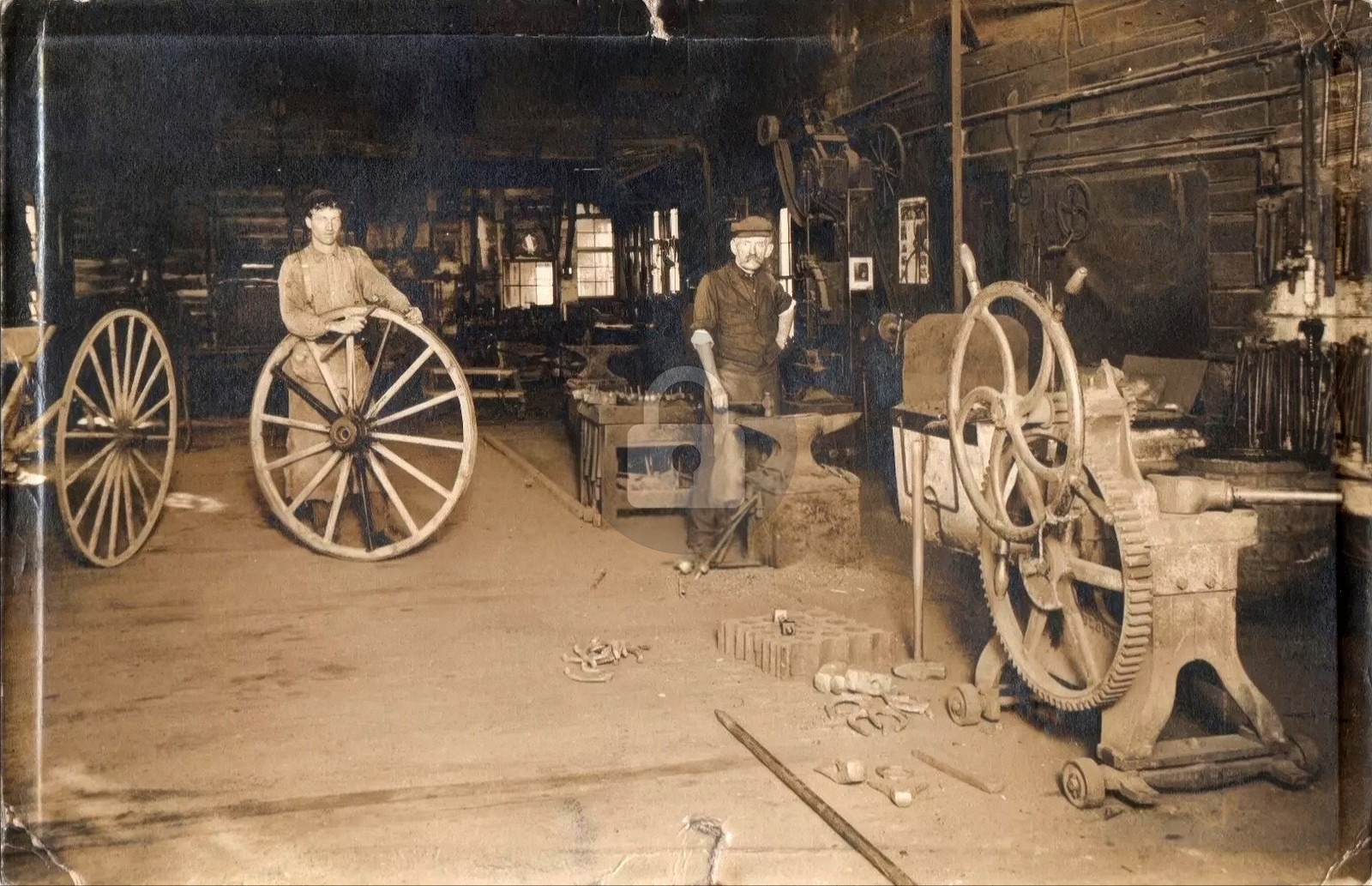 Blacksmith Shop Mendocino CA California RPPC Photo Postcard COPY