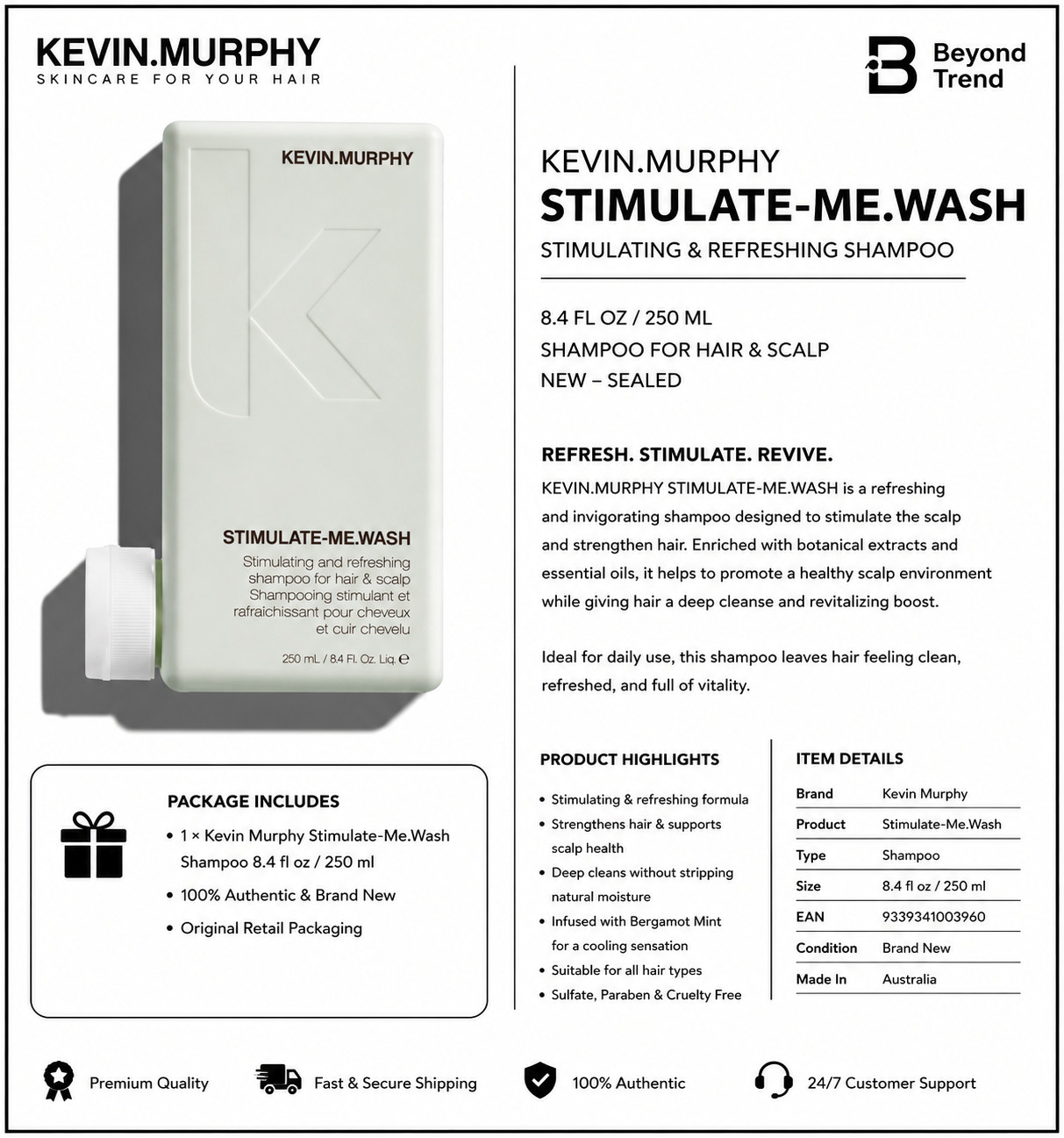 NEW Kevin Murphy Stimulate Me Wash 8.4 oz
