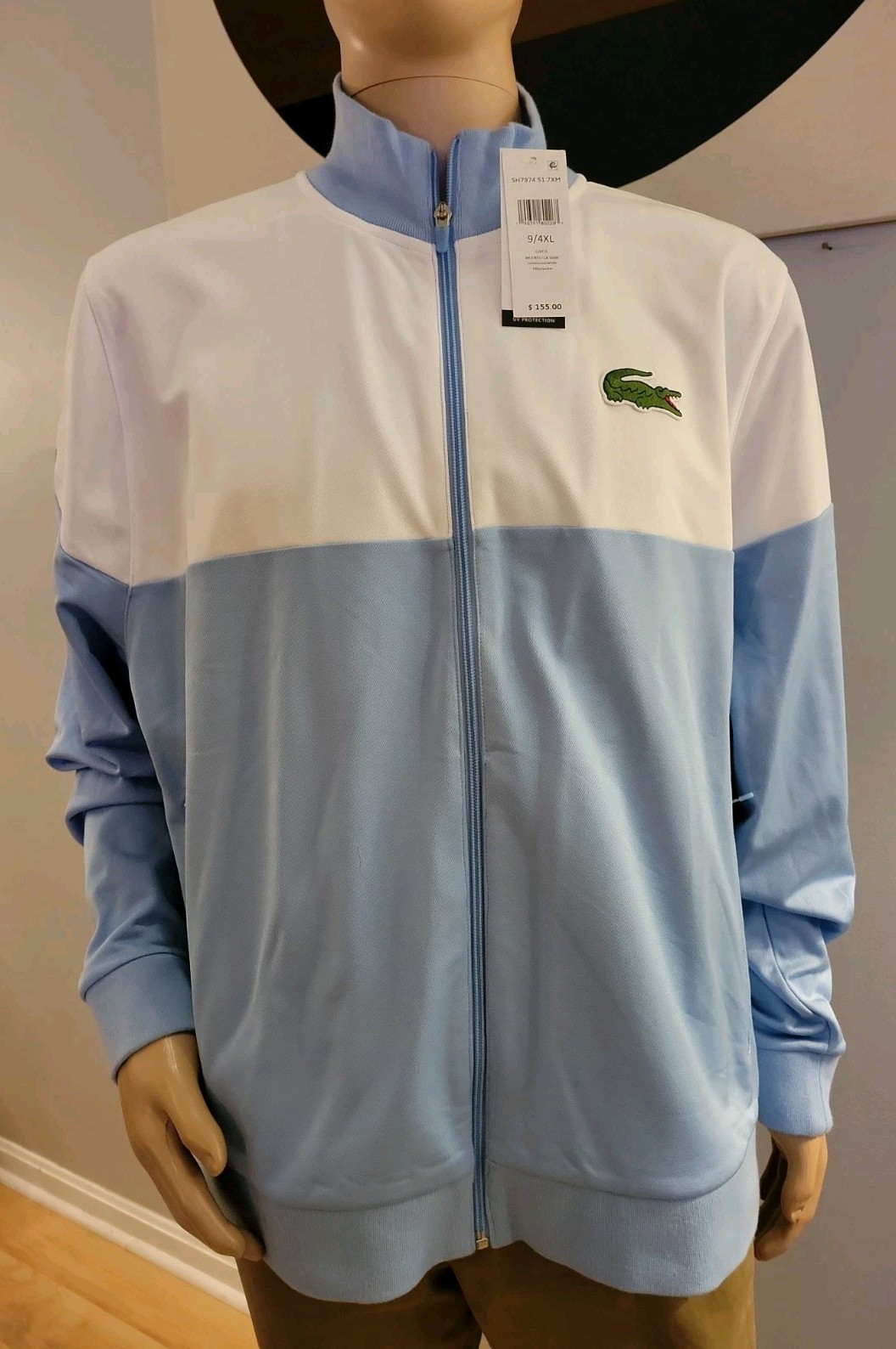 NWT Lacoste Sport Miami Open Mens 4XL Large Alligator Track Jacket Zip New UV NWT Lacoste Sport Miami Open Mens 4XL Large Alligator Track Jacket Zip New UV