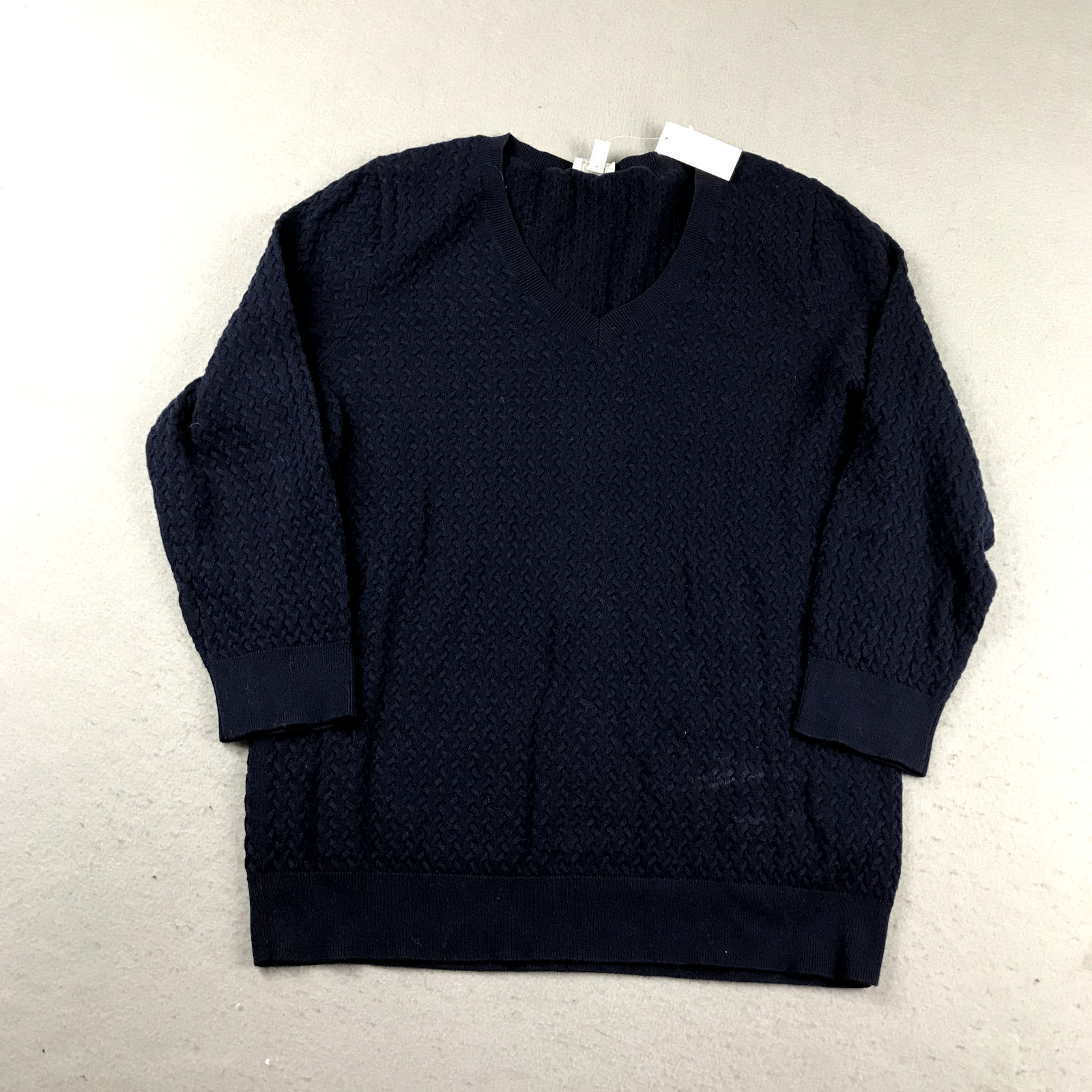 Talbots Sweater Womens Medium Blue Waffle Knit Long Sleeves Pullover NWT Talbots Sweater Womens Medium Blue Waffle Knit Long Sleeves Pullover NWT