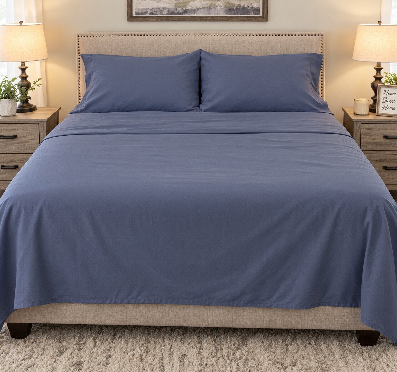 SONOMA Good For LIFE Sheet SET 400 THREAD COUNT INFINITY BLUE 2PIECE KING Sateen SONOMA Good For LIFE Sheet SET 400 THREAD COUNT INFINITY BLUE 2PIECE KING Sateen