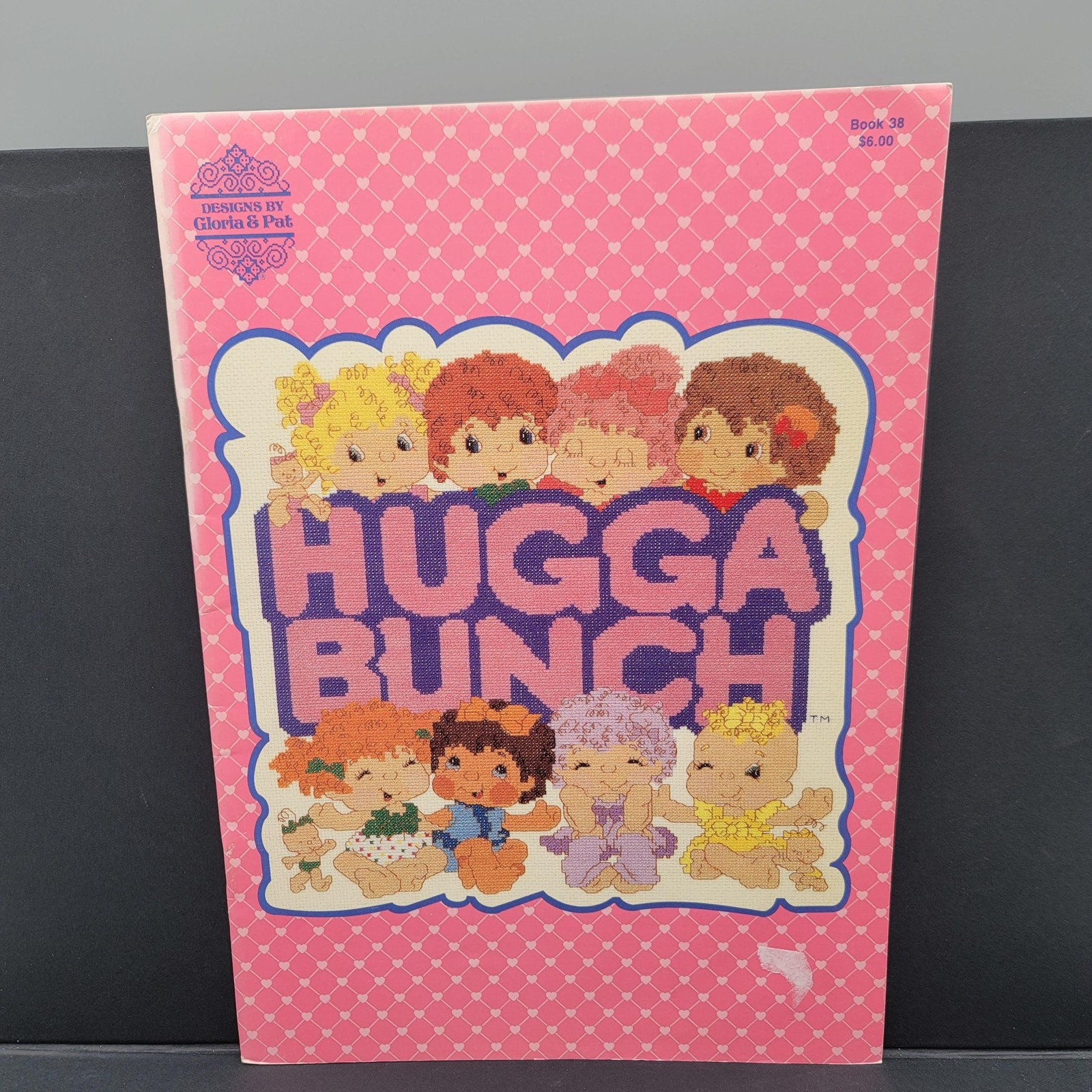Vintage Gloria & Pat Hugga Bunch Cross Stitch Pattern Booklet Hugs Dolls Cartoon