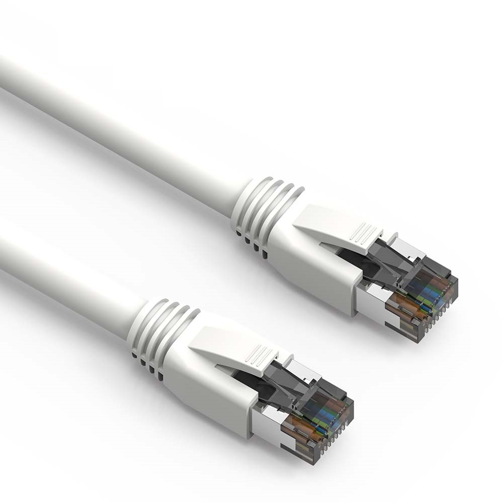 20 Pack of 2Ft CAT8 S/FTP Ethernet Network Cable White 24AWG 20 Pack of 2Ft CAT8 S/FTP Ethernet Network Cable White 24AWG