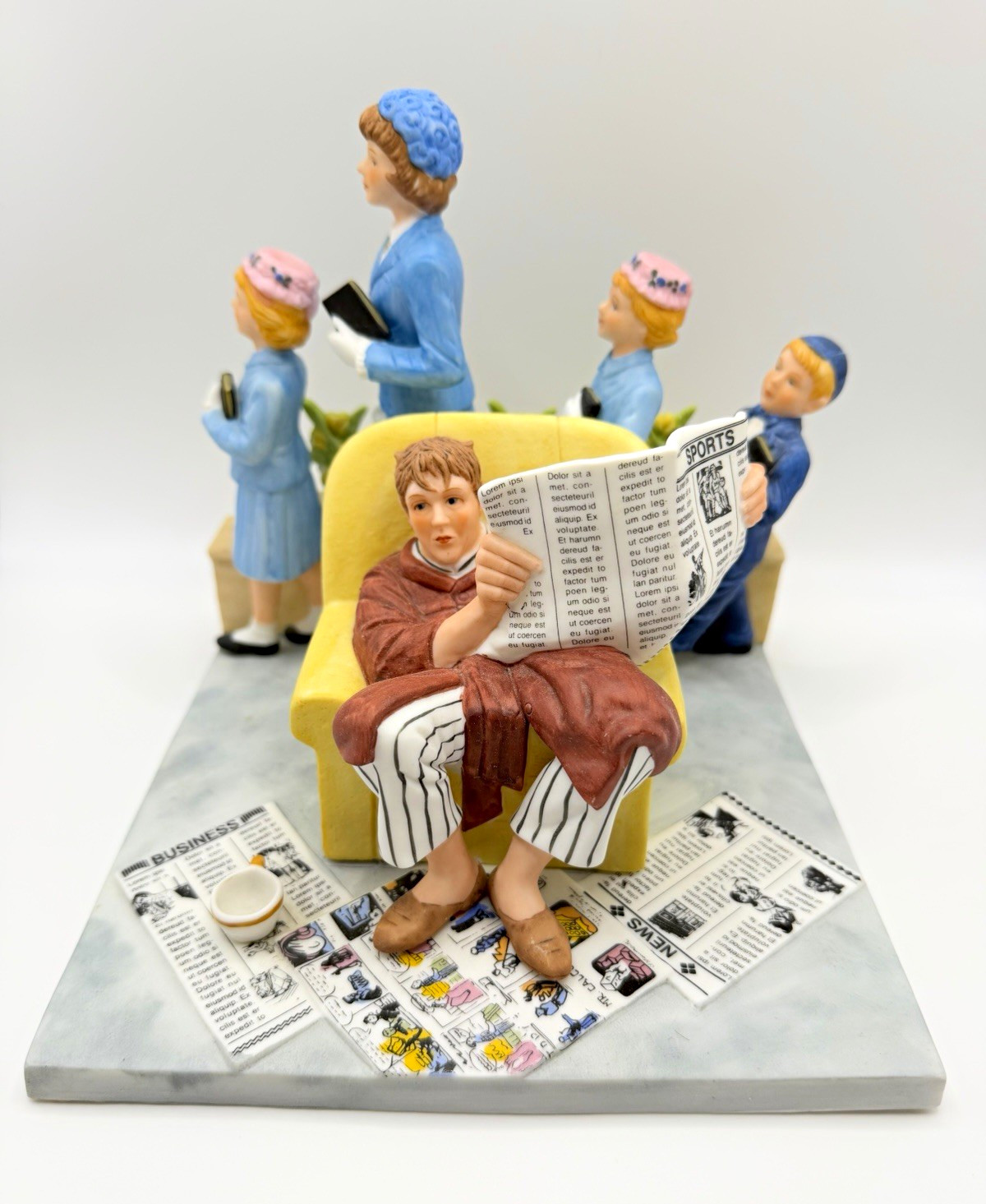 NORMAN ROCKWELL iconic The Saturday Evening Post “Sunday Morning” Porcelain RARE NORMAN ROCKWELL iconic The Saturday Evening Post “Sunday Morning” Porcelain RARE