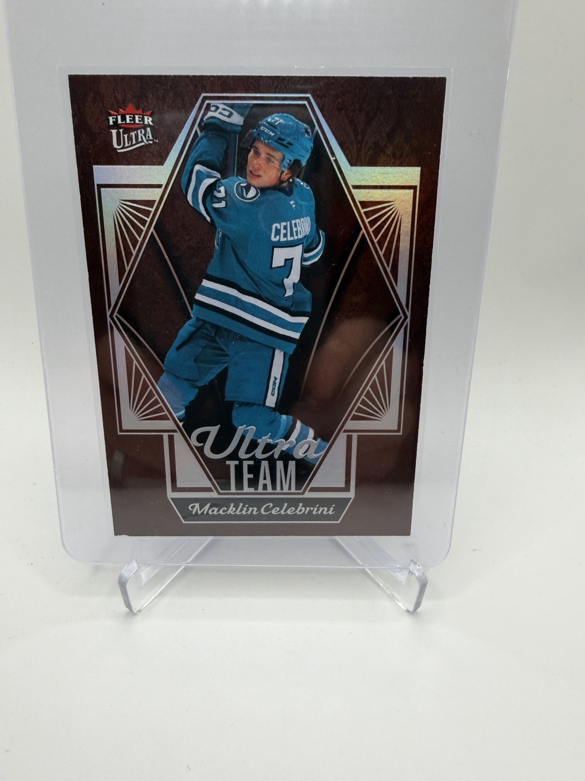 2024-25 Fleer Ultra Rookie Ultra Team Red Macklin Celebrini 97/99 READ-Condition