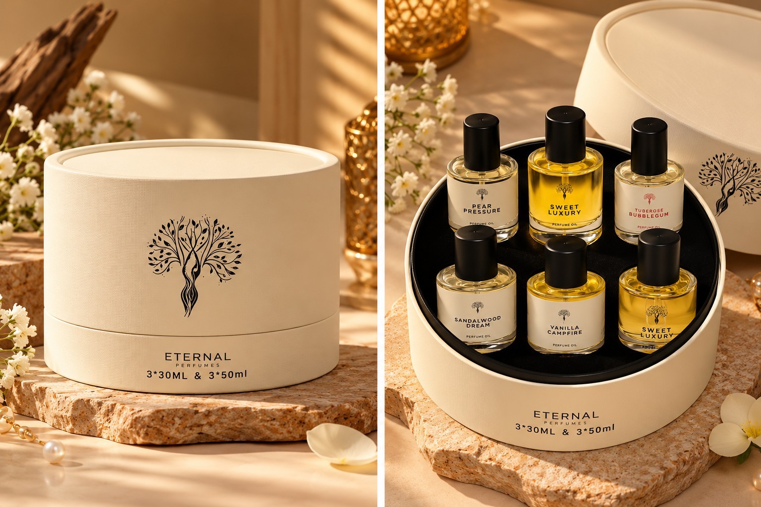 Eternal Perfume Oils Set, 6 Unit, 3* 30mL & 3* 50mL Eternal Perfume Oils Set, 6 Unit, 3* 30mL & 3* 50mL