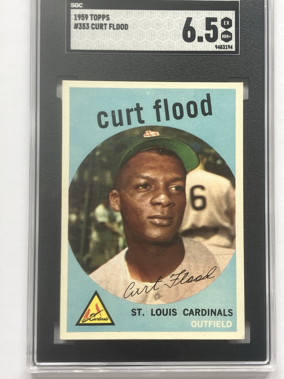 1959 Topps #353 Curt Flood Cardinals SGC 6.5 1959 Topps #353 Curt Flood Cardinals SGC 6.5