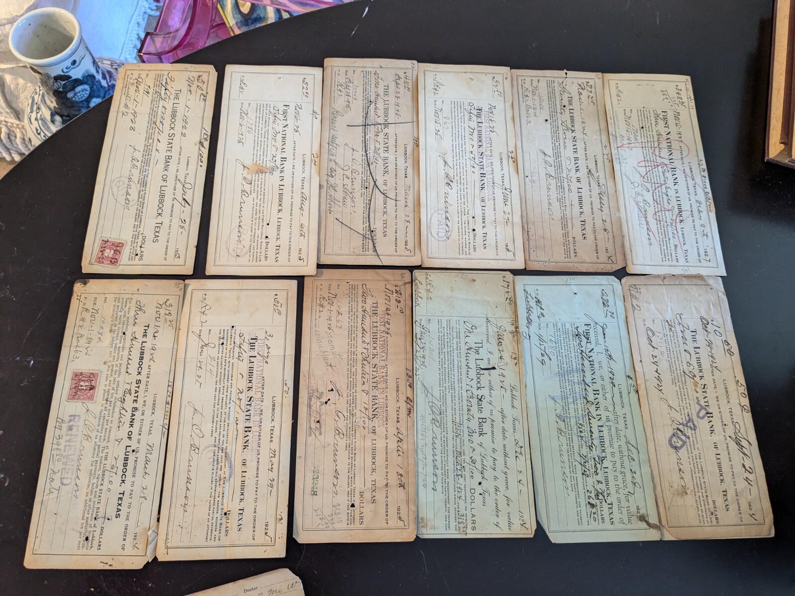Lot Of 1920s-1963 Texas Receipts Lot Of 1920s-1963 Texas Receipts