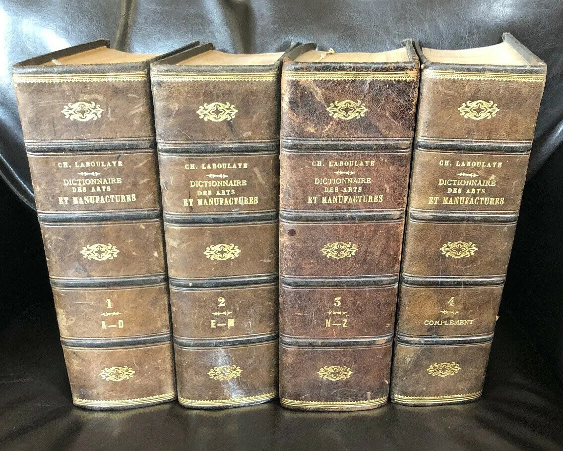 Vintage CH. Laboulaye 1874 French Technological Encyclopedias 3 Volumes +1