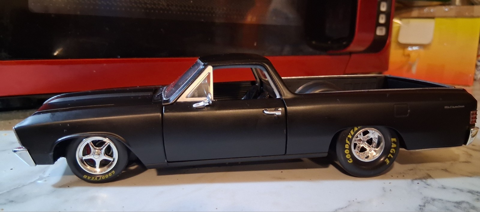 (Custom Build)Jada 1.24scale  67 Chevy Elcamino Pro Street Matte Blk Read Ad
