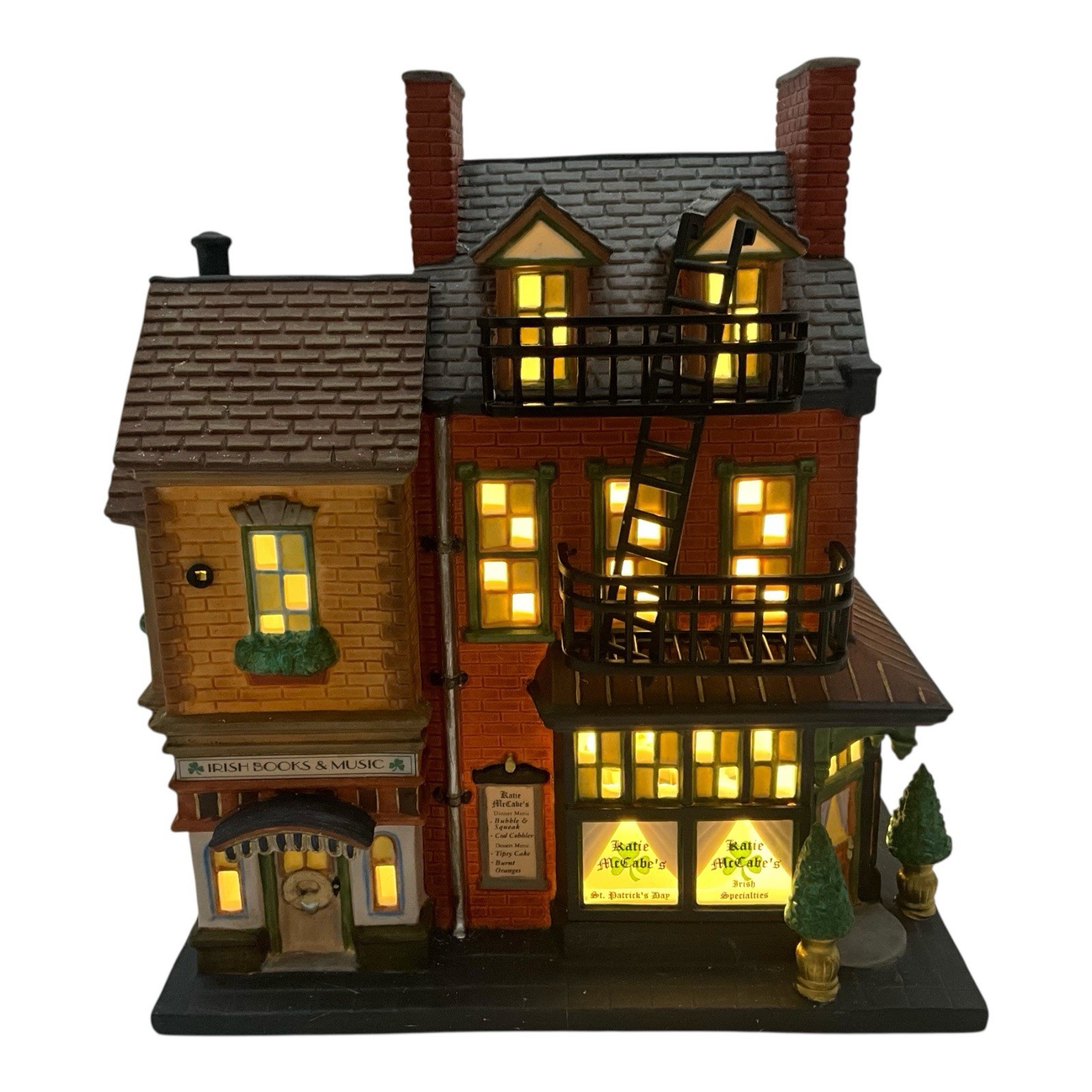 Dept 56 Katie McCabe's Restaurant & Books Porcelain Building Vintage Retired Dept 56 Katie McCabe's Restaurant & Books Porcelain Building Vintage Retired