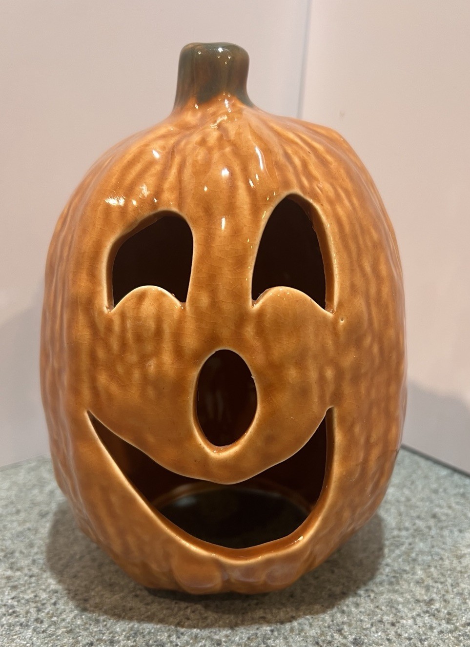 Vintage McCoy UPCO Happy Jack O Lantern 7” Tall Halloween Pumpkin Candle Holder Vintage McCoy UPCO Happy Jack O Lantern 7” Tall Halloween Pumpkin Candle Holder