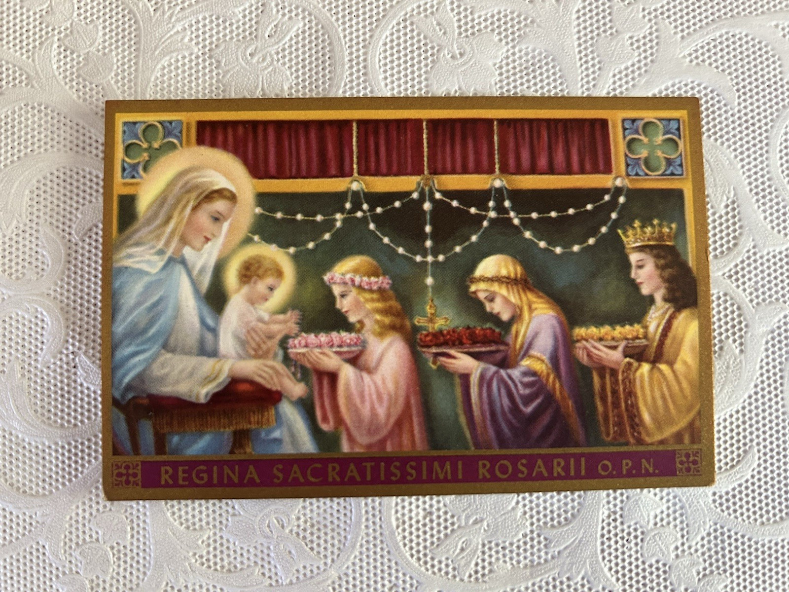 Rare Vintage HOLY CARD by beloved Catholic Artist Mother Margaret Nealis #C2
