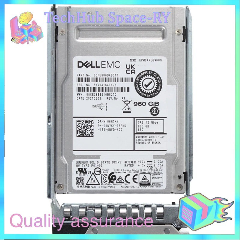 6N7KY 06N7KY Dell EMC 960GB 12Gbps SAS RI TLC 2.5\'\' SSD 14/15/16G KIT New 6N7KY 06N7KY Dell EMC 960GB 12Gbps SAS RI TLC 2.5\'\' SSD 14/15/16G KIT New