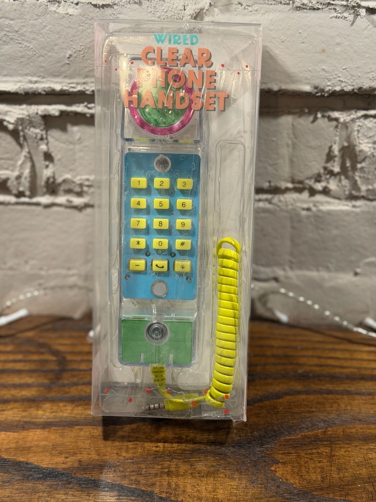 Y2K Vivitar Wired Clear Phone Handset Target Bullseye Playground Edition Y2K Vivitar Wired Clear Phone Handset Target Bullseye Playground Edition