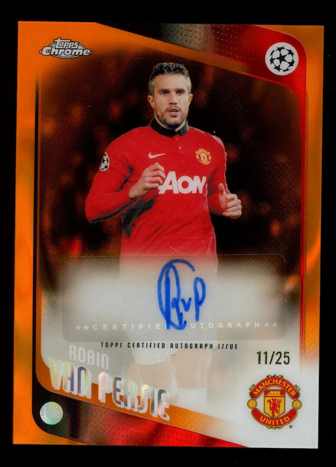 ROBIN VAN PERSIE 2025-26 Topps Chrome UEFA Club Auto Orange Lava Refractor /25 ROBIN VAN PERSIE 2025-26 Topps Chrome UEFA Club Auto Orange Lava Refractor /25