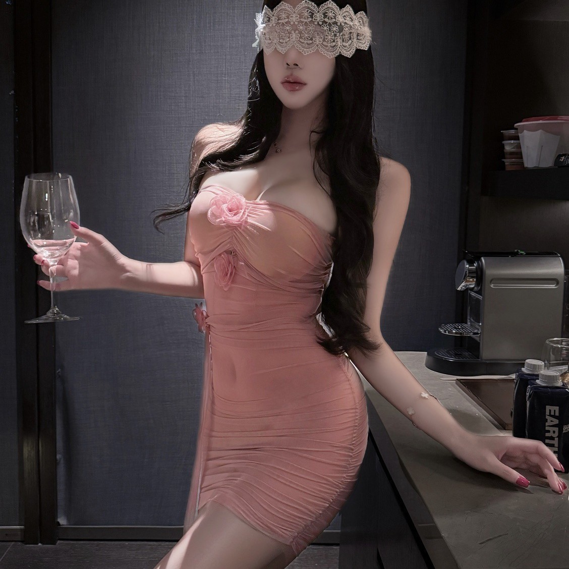 Form-fitting Sheer Nightgown